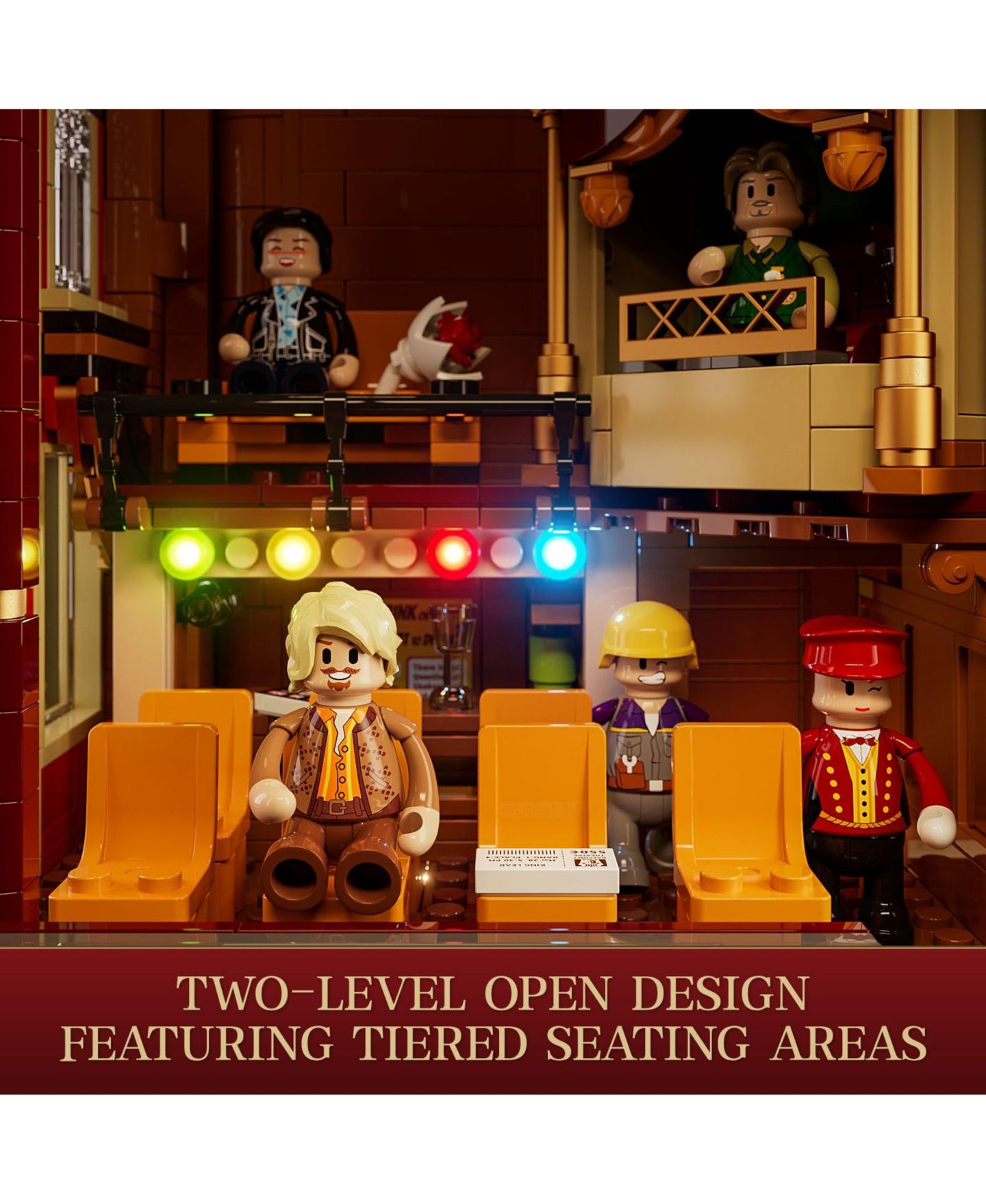 Детский конструктор Lumibricks Lighted Balcony Theatre 2445-Piece Building Set, Ages 18+ — фото 9