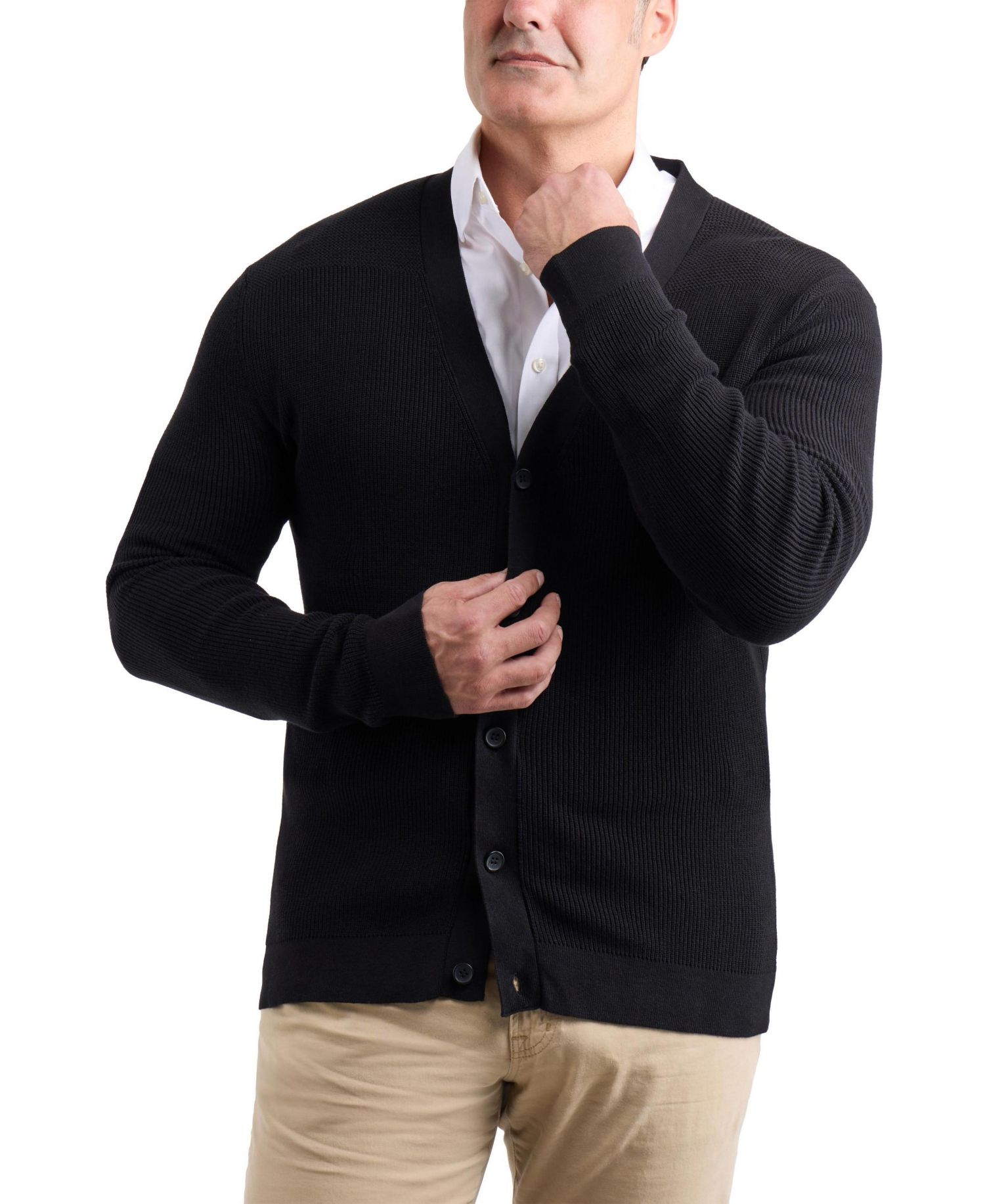 Big & Tall Cotton Cardigan Sweater