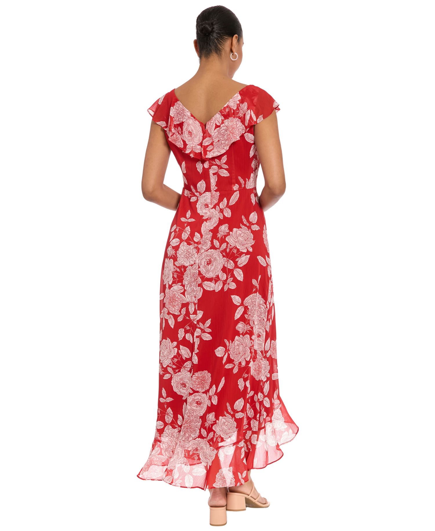 Petite V-Neck Short-Sleeve Dress