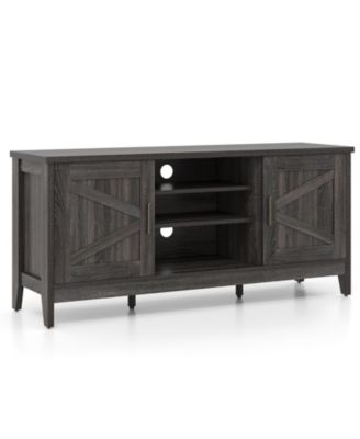 TV Stand for 65-Inch TVs with Farmhouse Style Cabinets