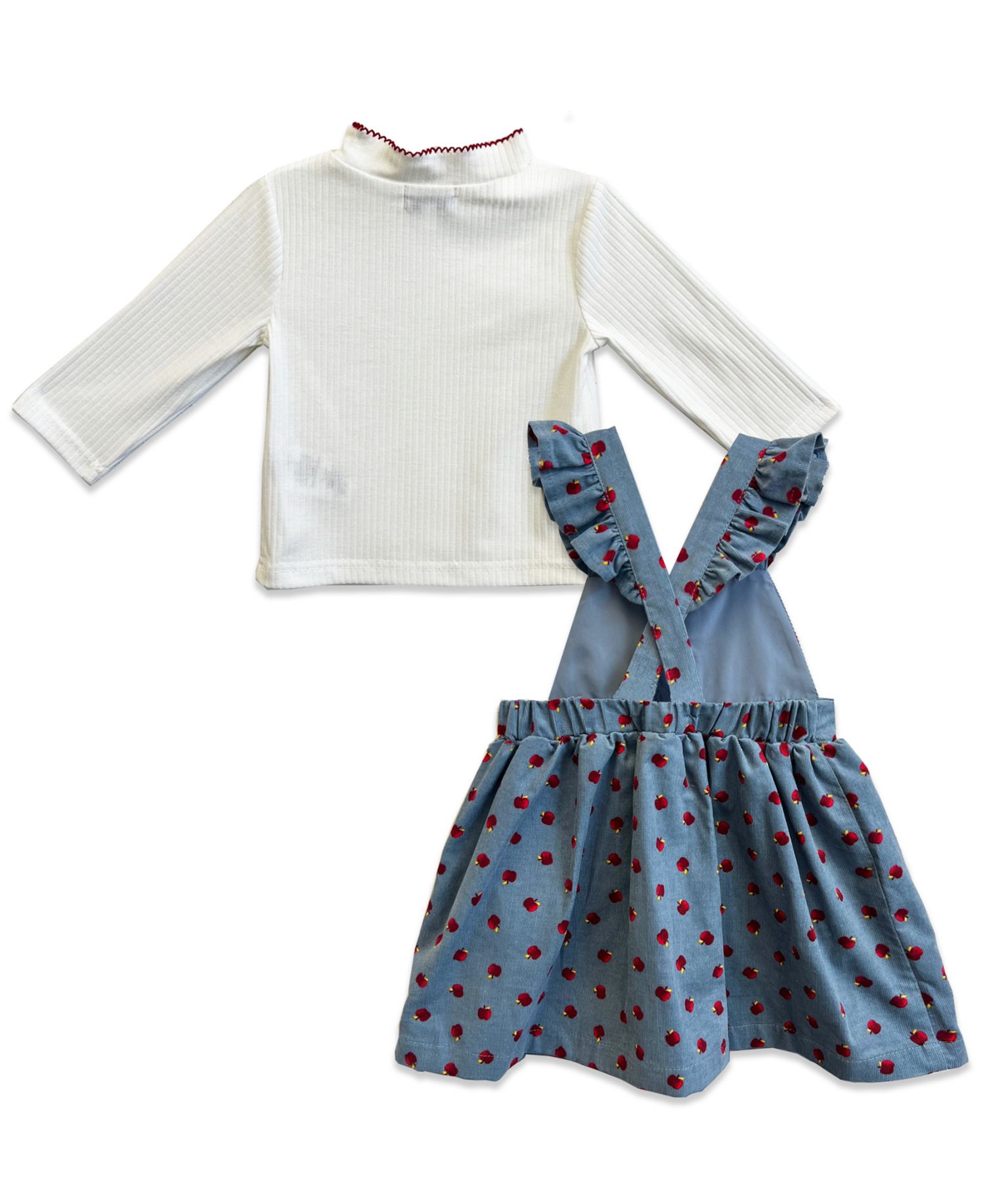 Baby Girls' Long-Sleeve Top, Jumper Dress and Headband, 3-Piece Set