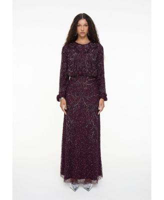 Women's Modest Embellished Sequin Dress