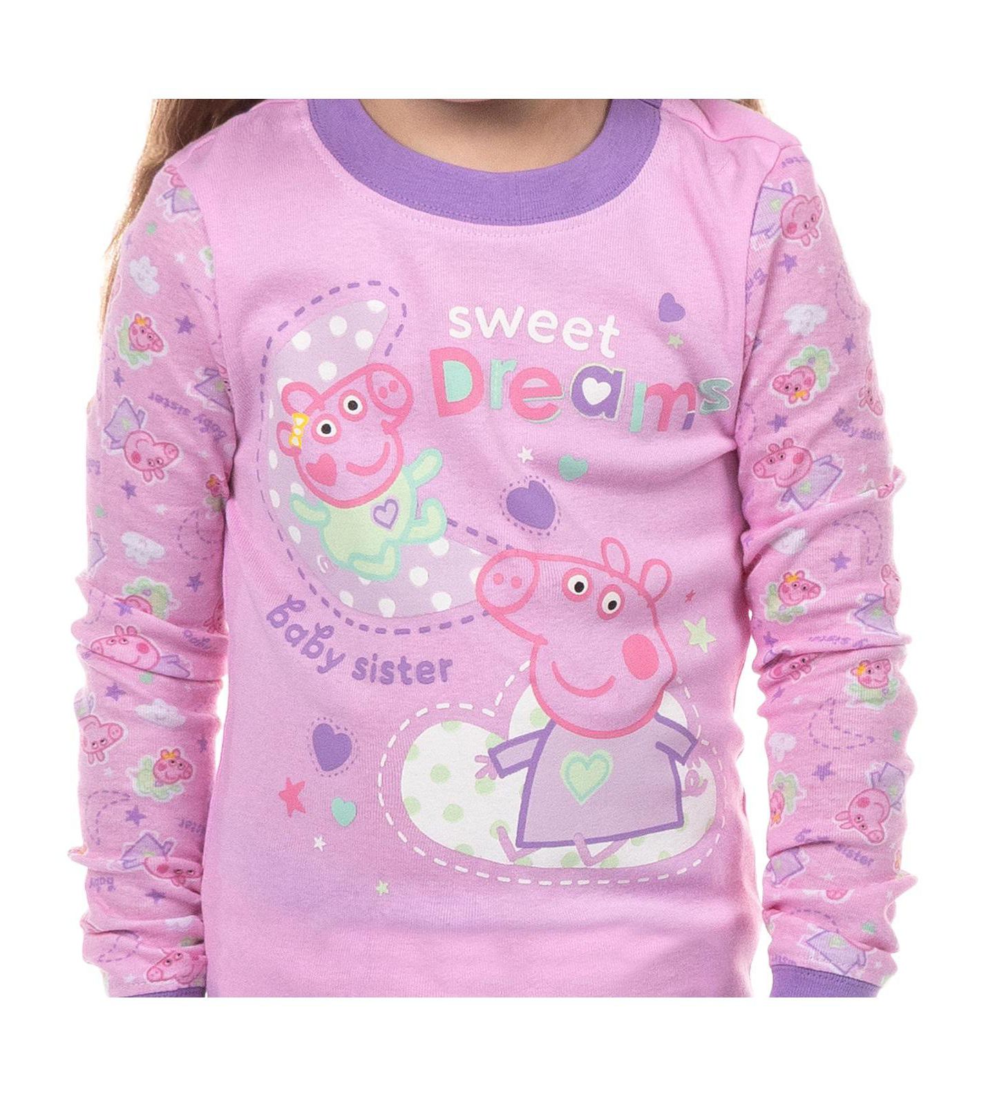 Пижамный комплект Tight, длинный рукав, 2 предмета — Peppa Pig, цвет: Розовый — фото 3
