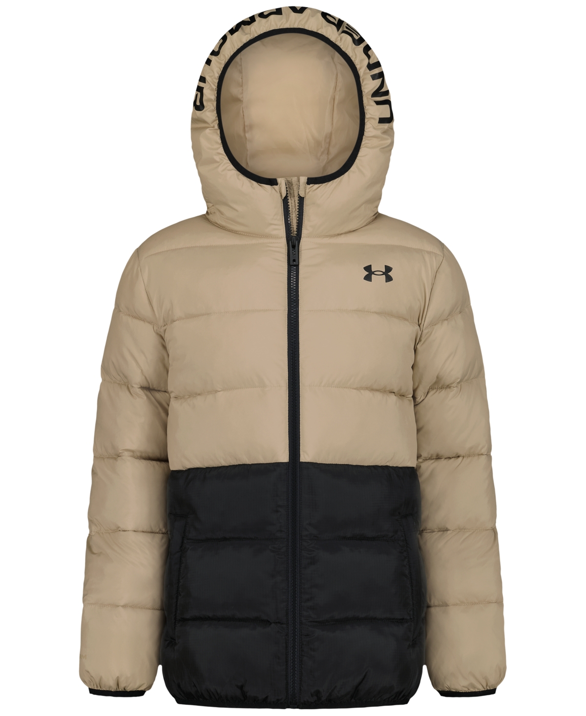Under Armour Boys' 8-20 Logo Full-Zip Puffer Hooded Jacket