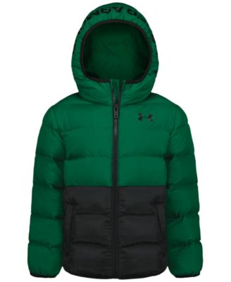 Boys' 8-20 Logo Full-Zip Puffer Hooded Jacket