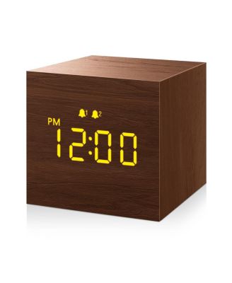 V18050 2.5" Dual-Alarm Digital Desk Clock with Adjustable Brightness