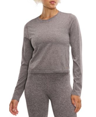 Women's Seamless Melange Long Sleeve