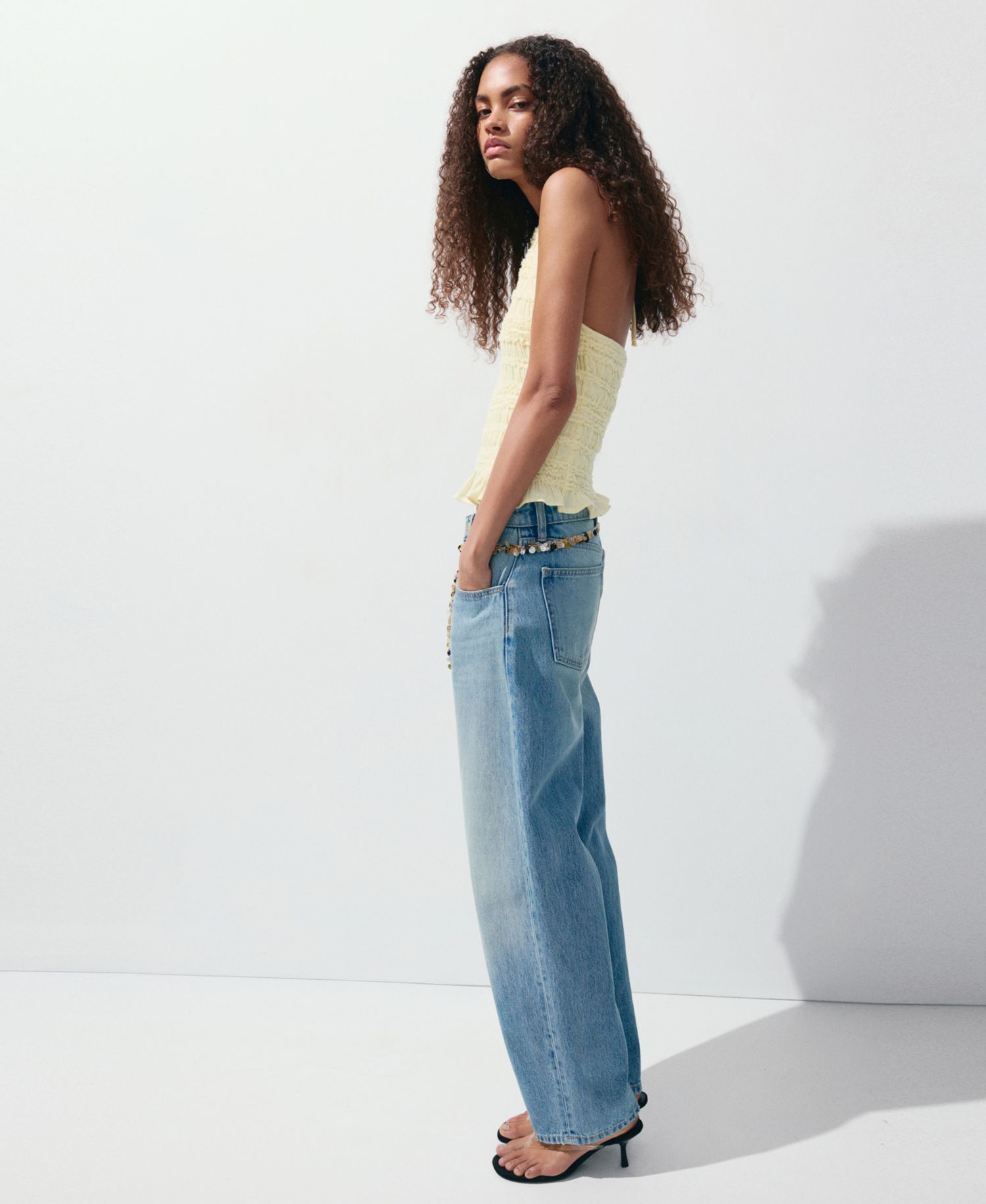 Women's Halter-Neck Crinkle Top