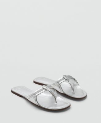 Women's Metallic Leather Sandals