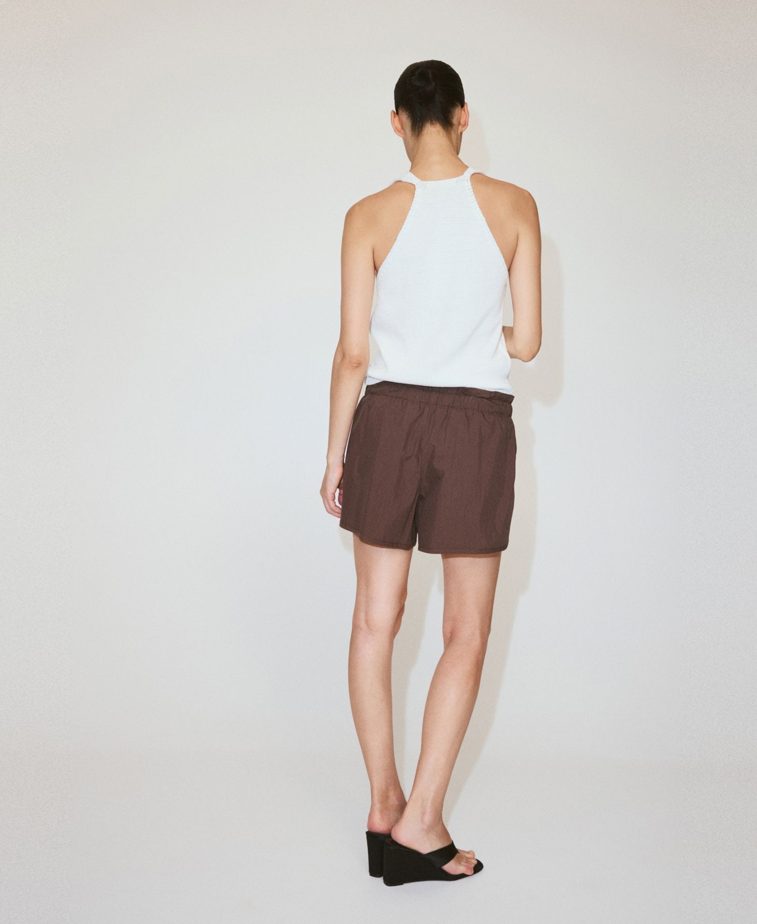 Women's Ruched Waist Straight Shorts