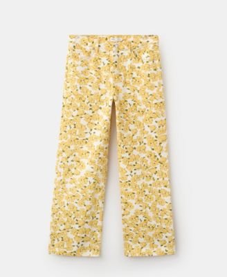 Women's Floral Pattern Straight-Leg Jeans
