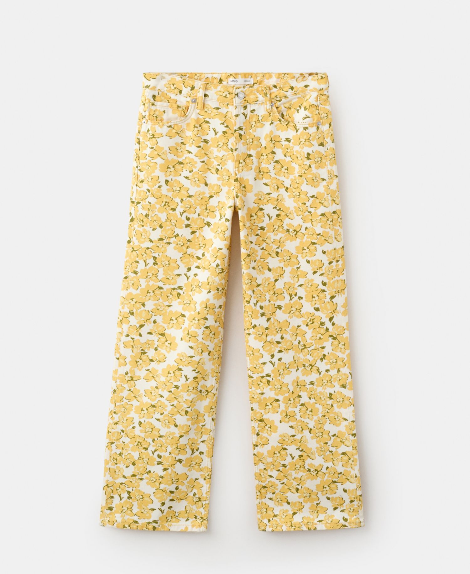 Women's Floral Pattern Straight-Leg Jeans