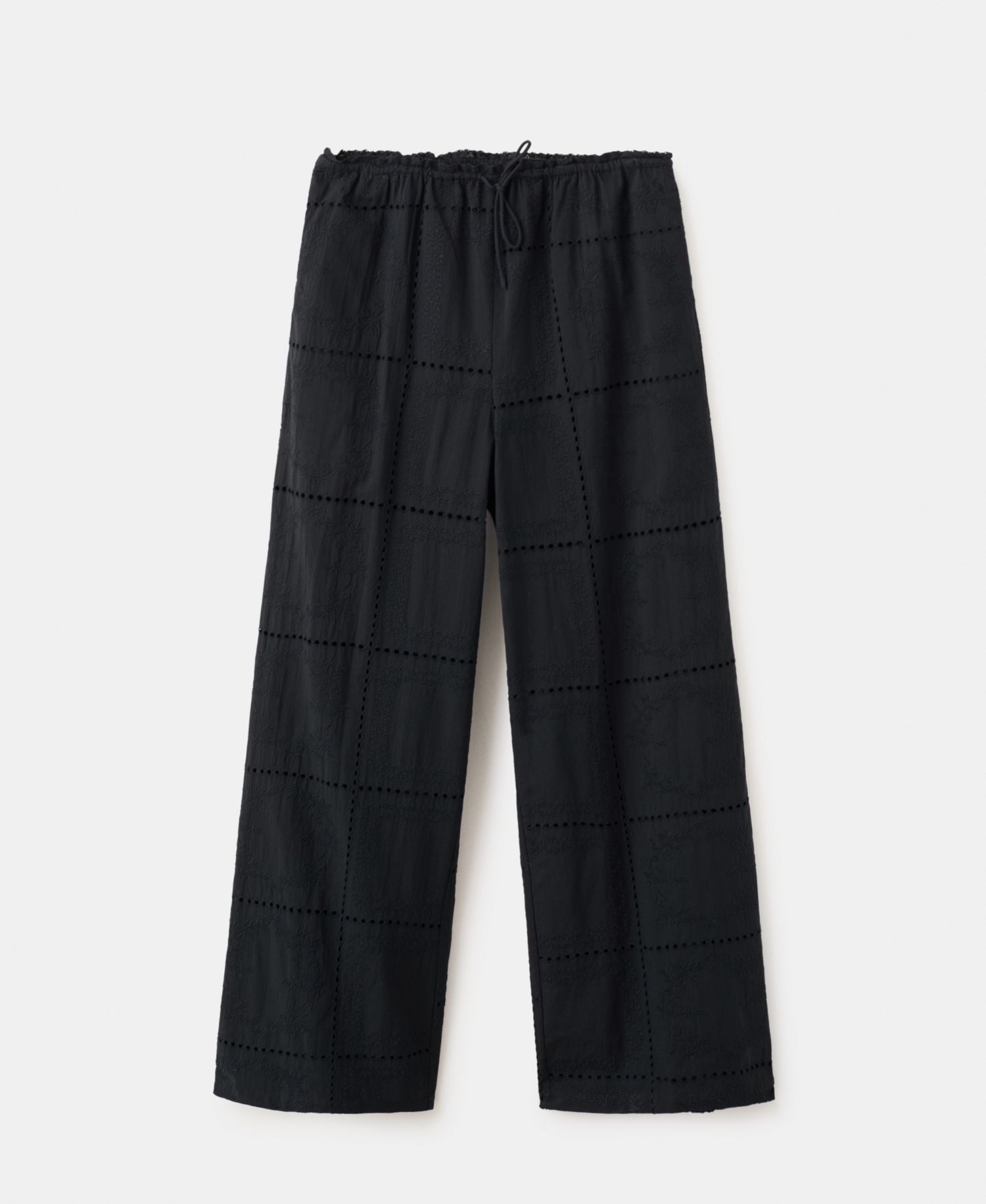 Women's Eyelet Embroidery Cotton Pants
