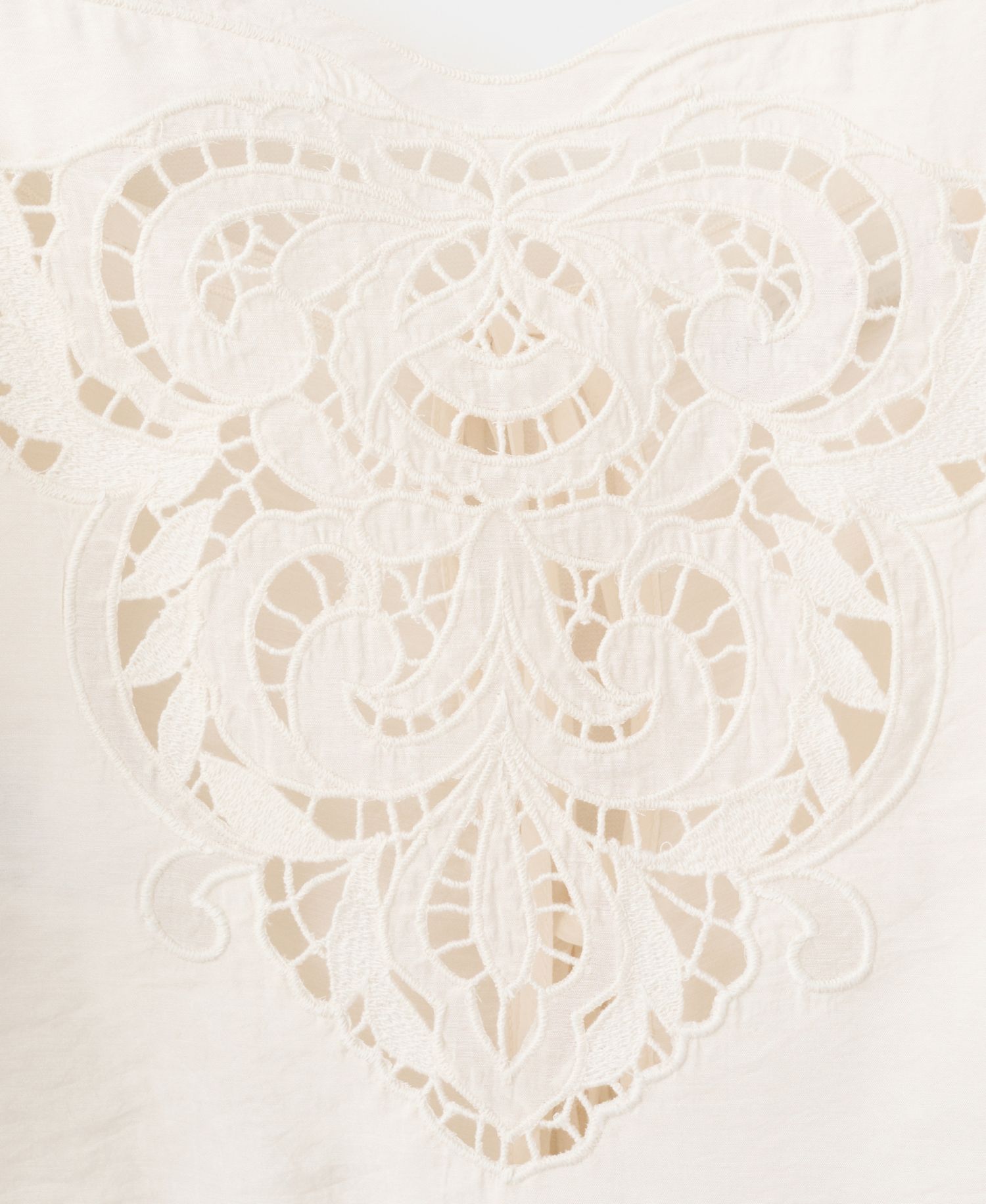 Women's Openwork Embroidery Cropped Blouse