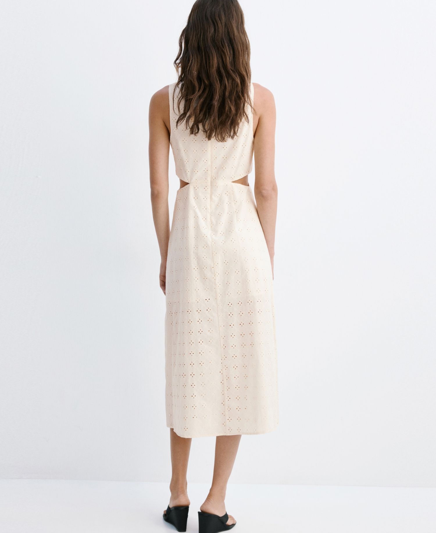 Women's Cutouts Openwork Cotton Dress