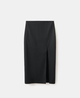 Women's Linen-Cotton-Blend Midi Skirt