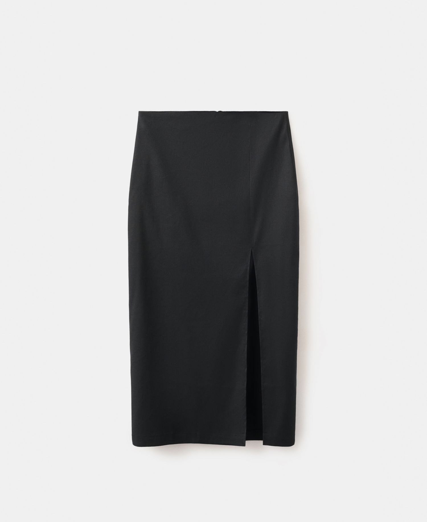 Women's Linen-Cotton-Blend Midi Skirt