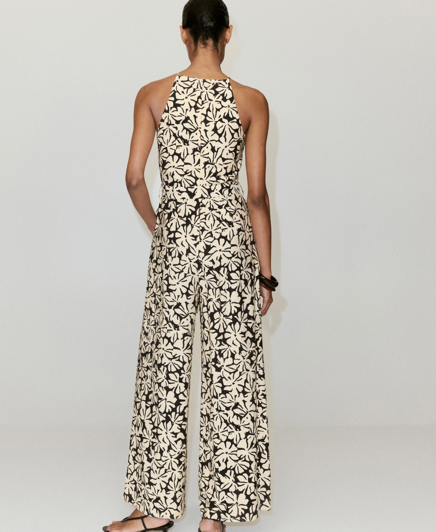 Women's Belted Floral-Printed Jumpsuit