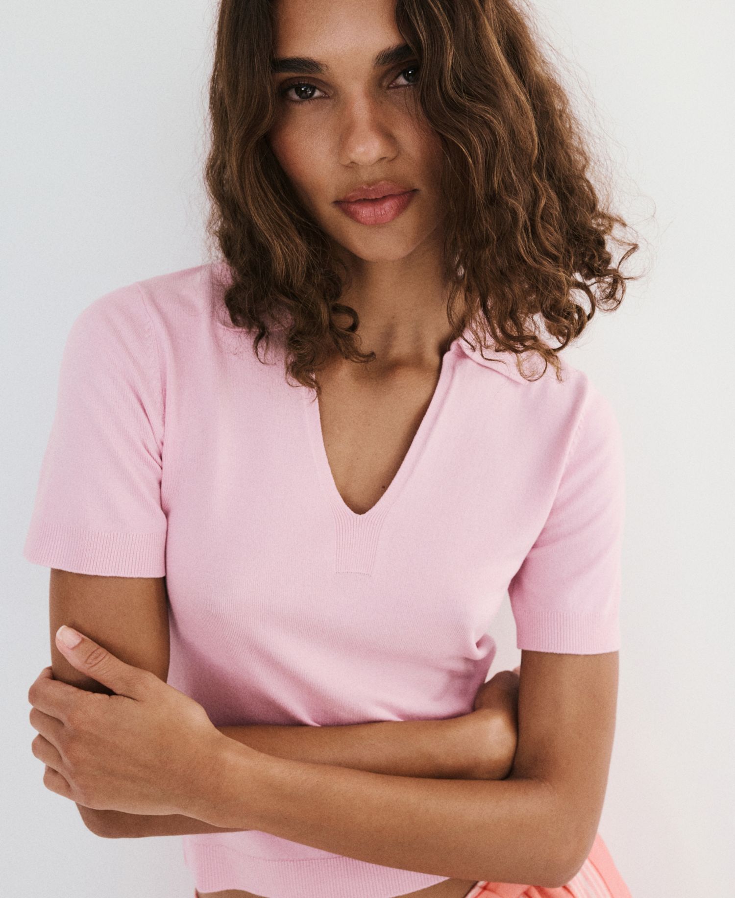 Women's Fine-Knit Polo Shirt
