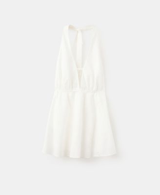 Women's Openwork Embroidery A-Line Dress