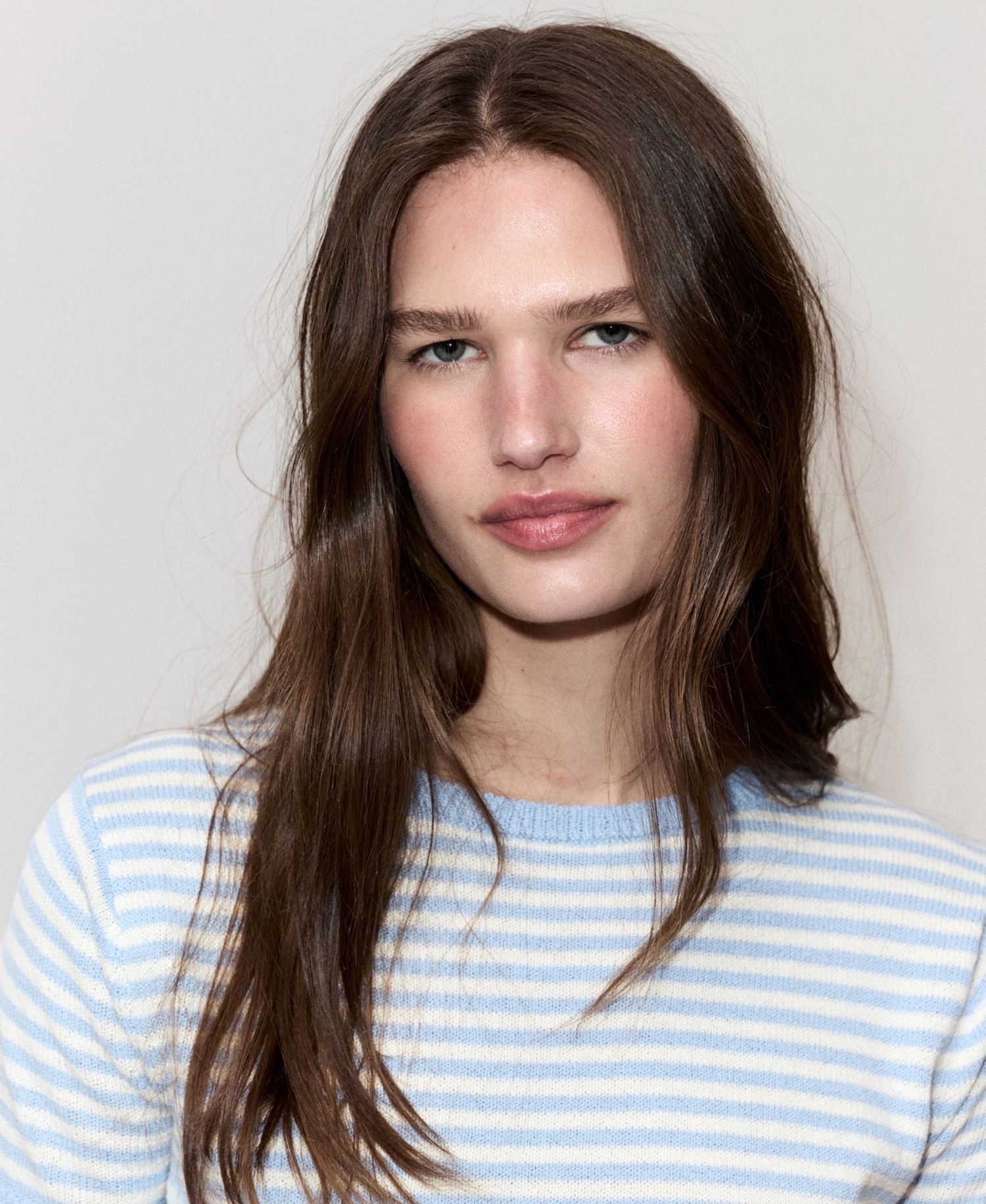 Women's Striped Short-Sleeved Sweater