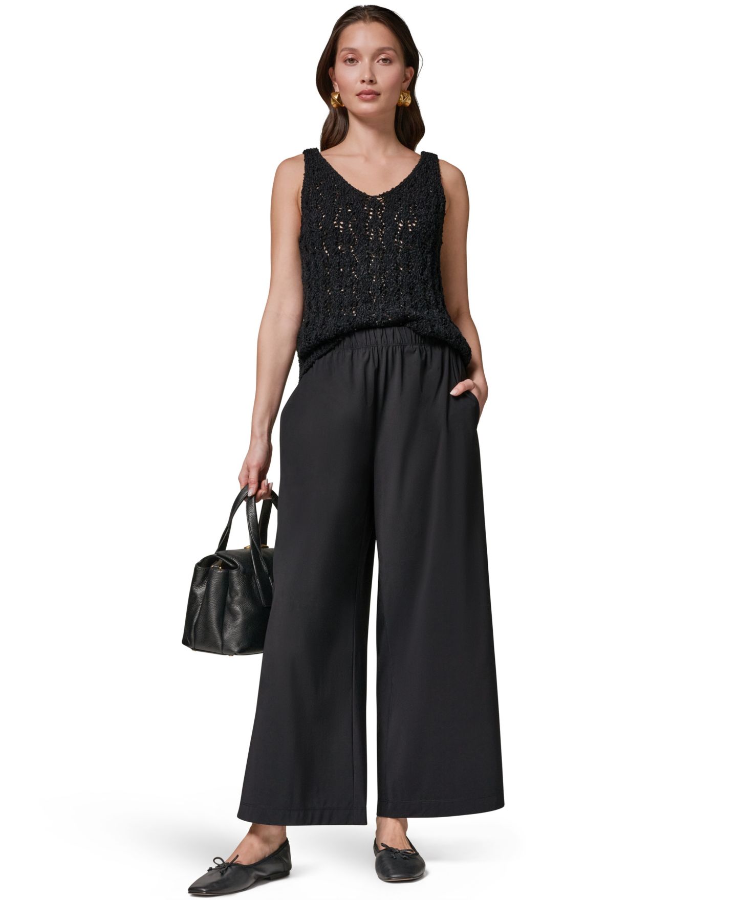 Женские брюки Donna Karan Weekend 4-way Stretch Knit Mid Rise Ankle, цвет: Чёрный — фото 6