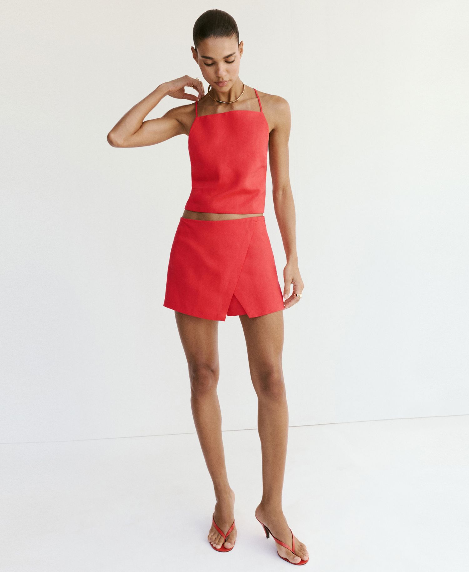 Women's Linen Crop Top