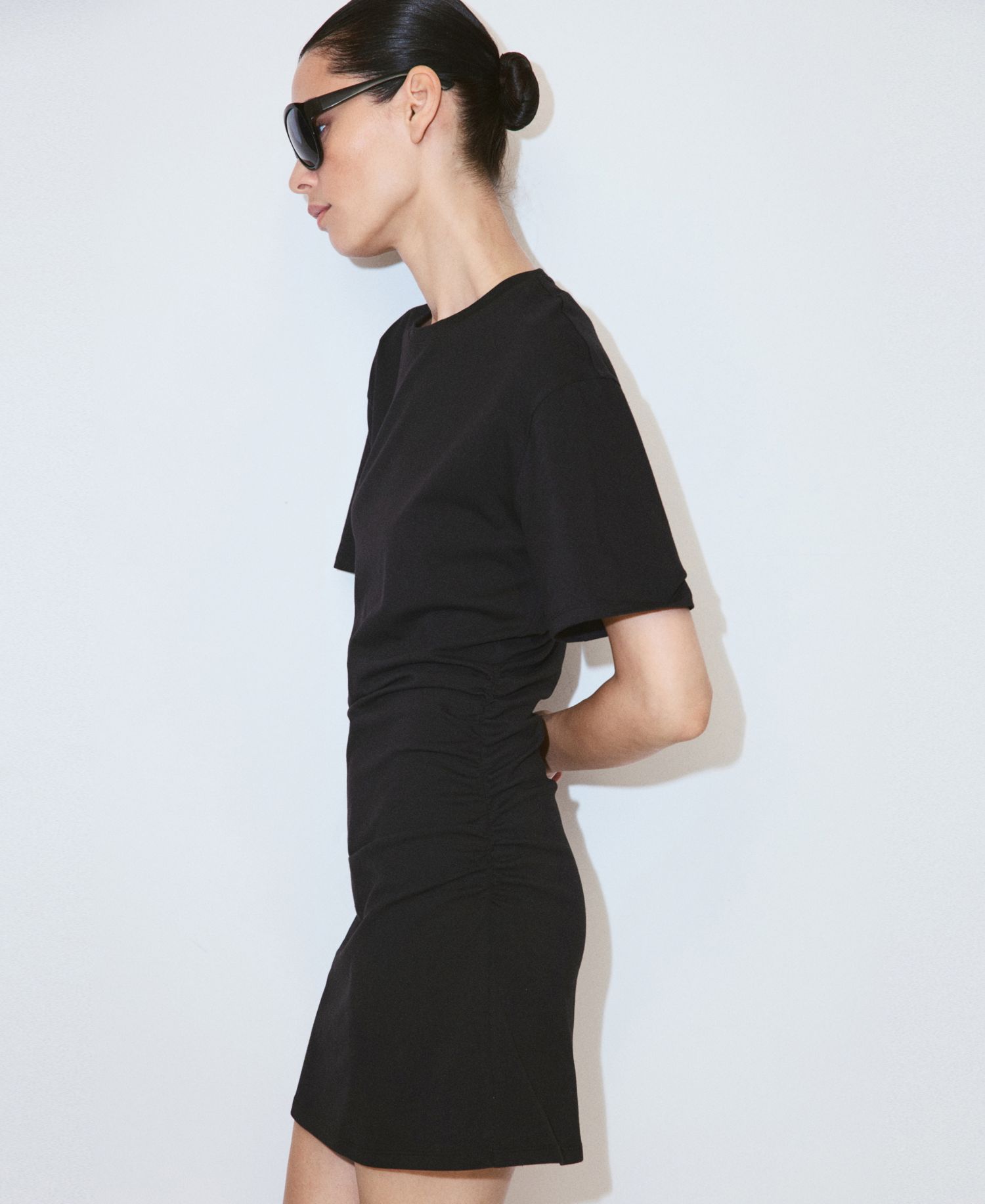Women's Gathered Sides Cotton Dress