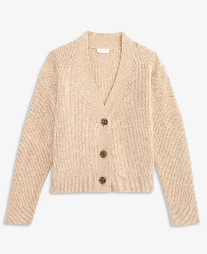 Women's 3 Button V-Neck Cardigan - thumbnail 4