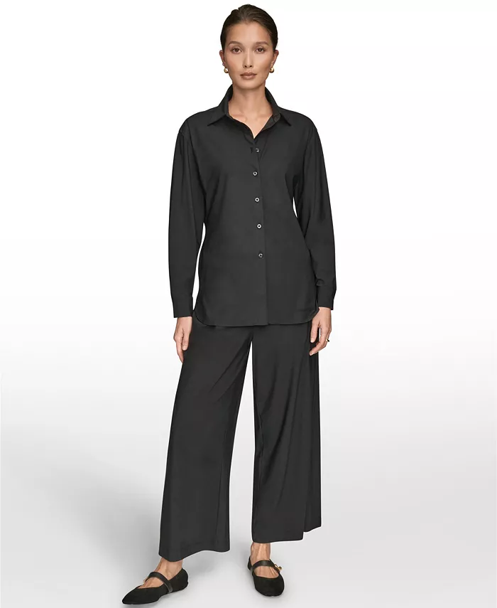 Women's 4-Way Stretch Knit Long Sleeve Button-Front Shirt - thumbnail 9