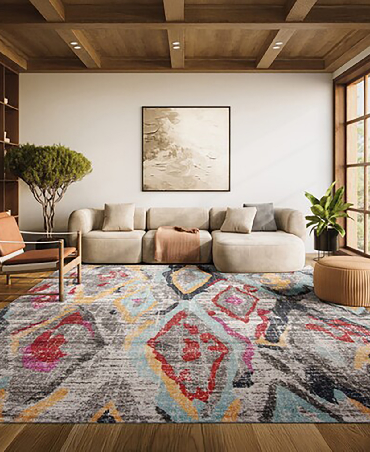 Safavieh Adirondack 209 Light Gray and Red 9' x 12' Area Rug