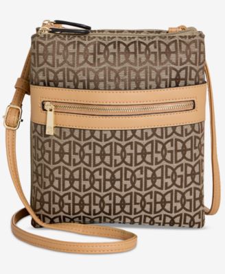 Triple-Zip Jacquard Dasher Crossbody