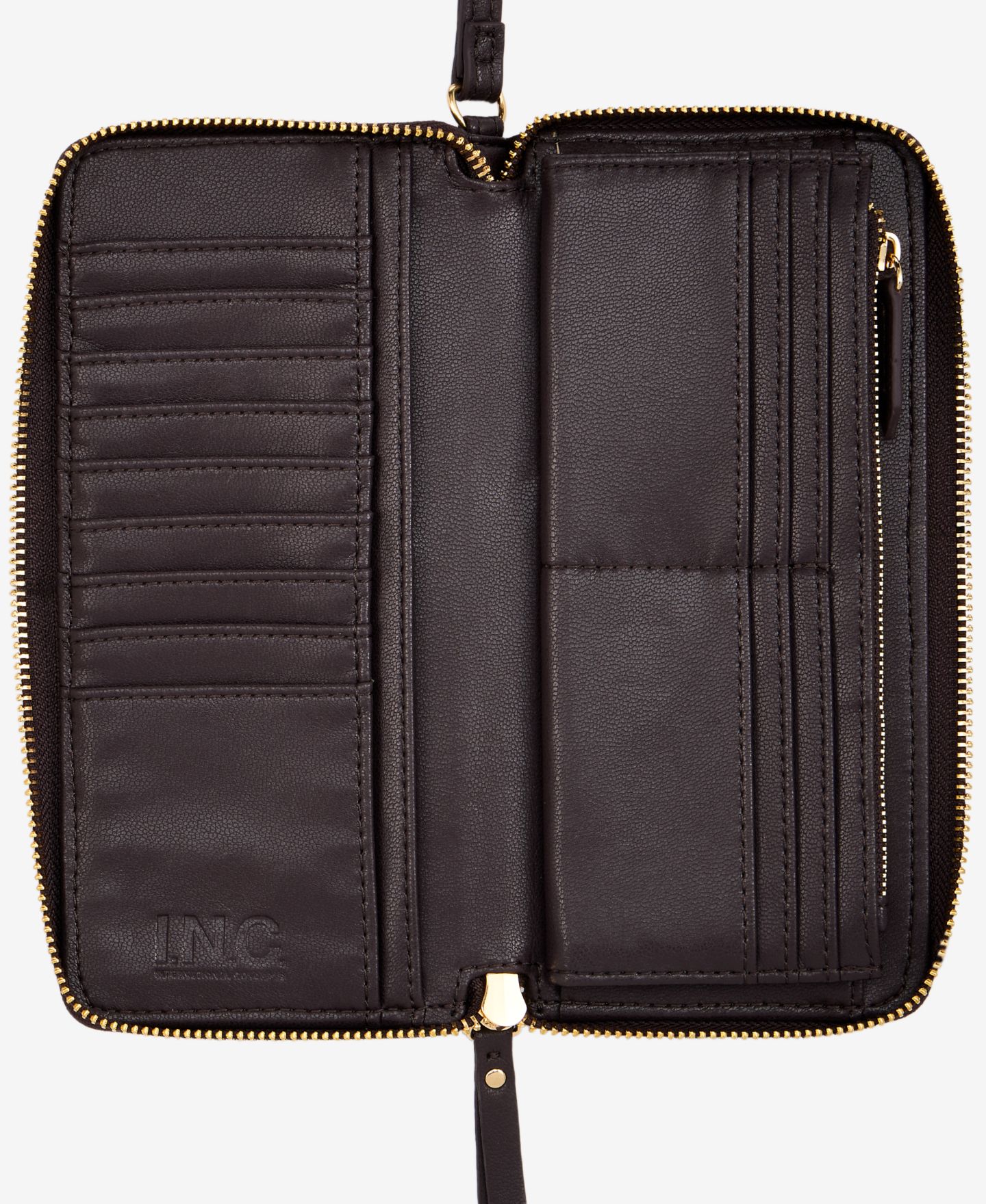 Женский кошелёк I.N.C. International Concepts Hazell Chevron Quilted Zip-Around Wallet, цвет: Шоколадный сливовый — фото 4