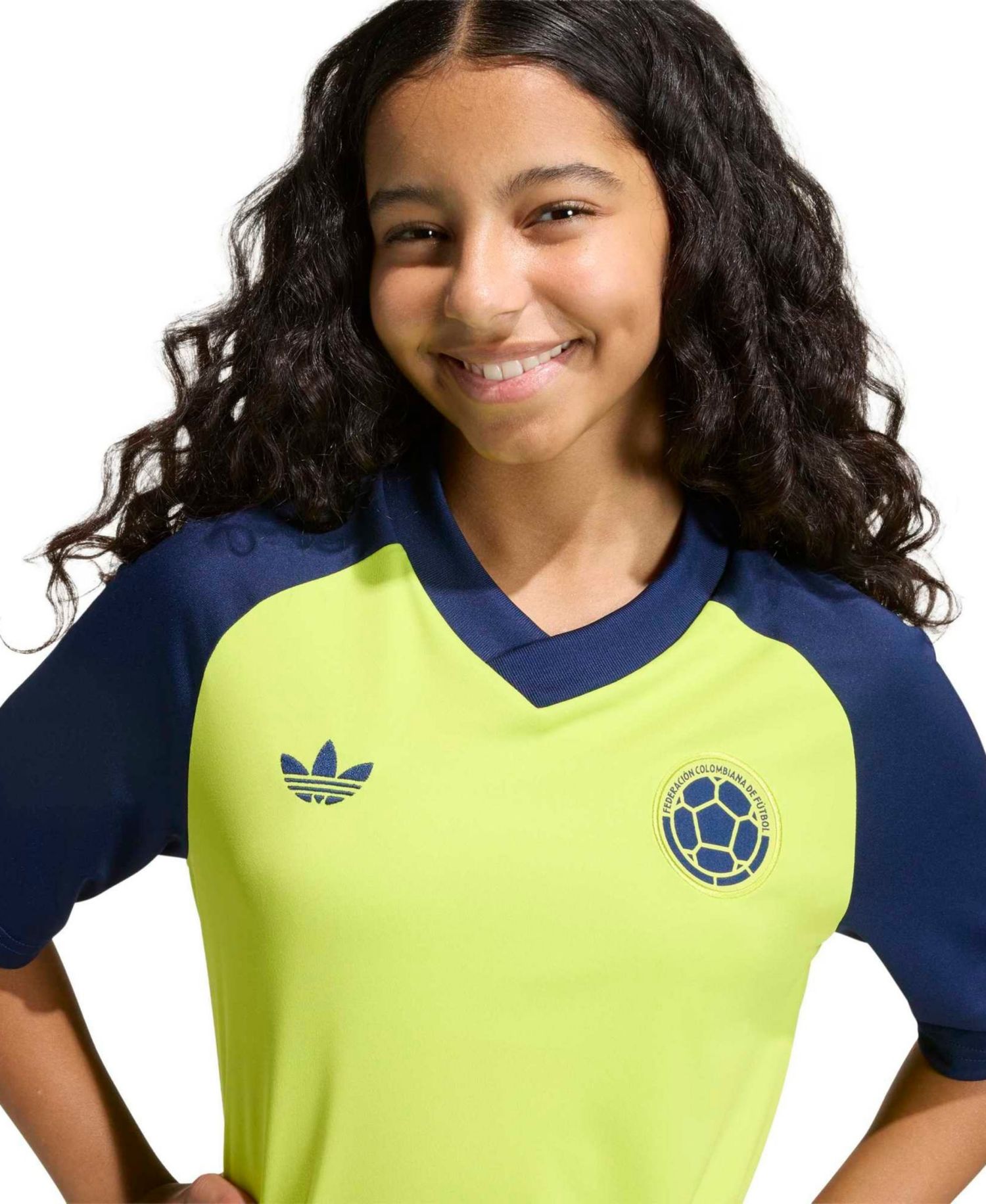 Big Boys and Girls Yellow Colombia National Team 2026 Pre-Match Jersey
