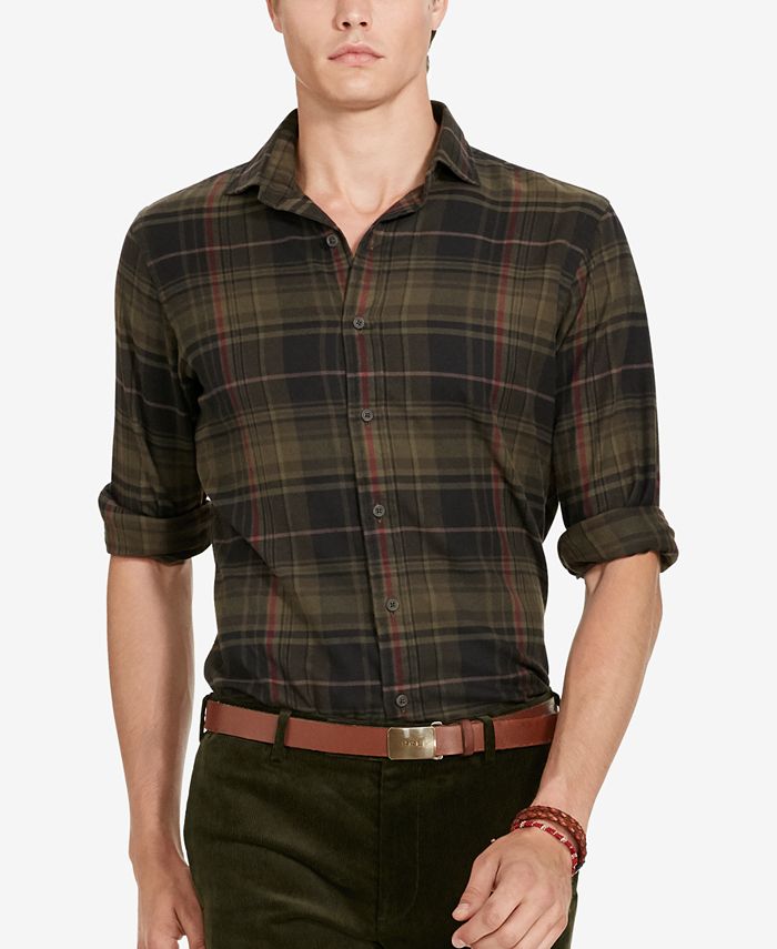 Polo Ralph Lauren Men's Plaid Twill Sport Shirt Macy's