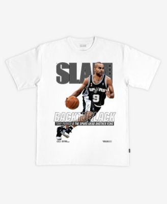 Men's and Women's Tony Parker White San Antonio Spurs Hardwood Classics Cover T-Shirt