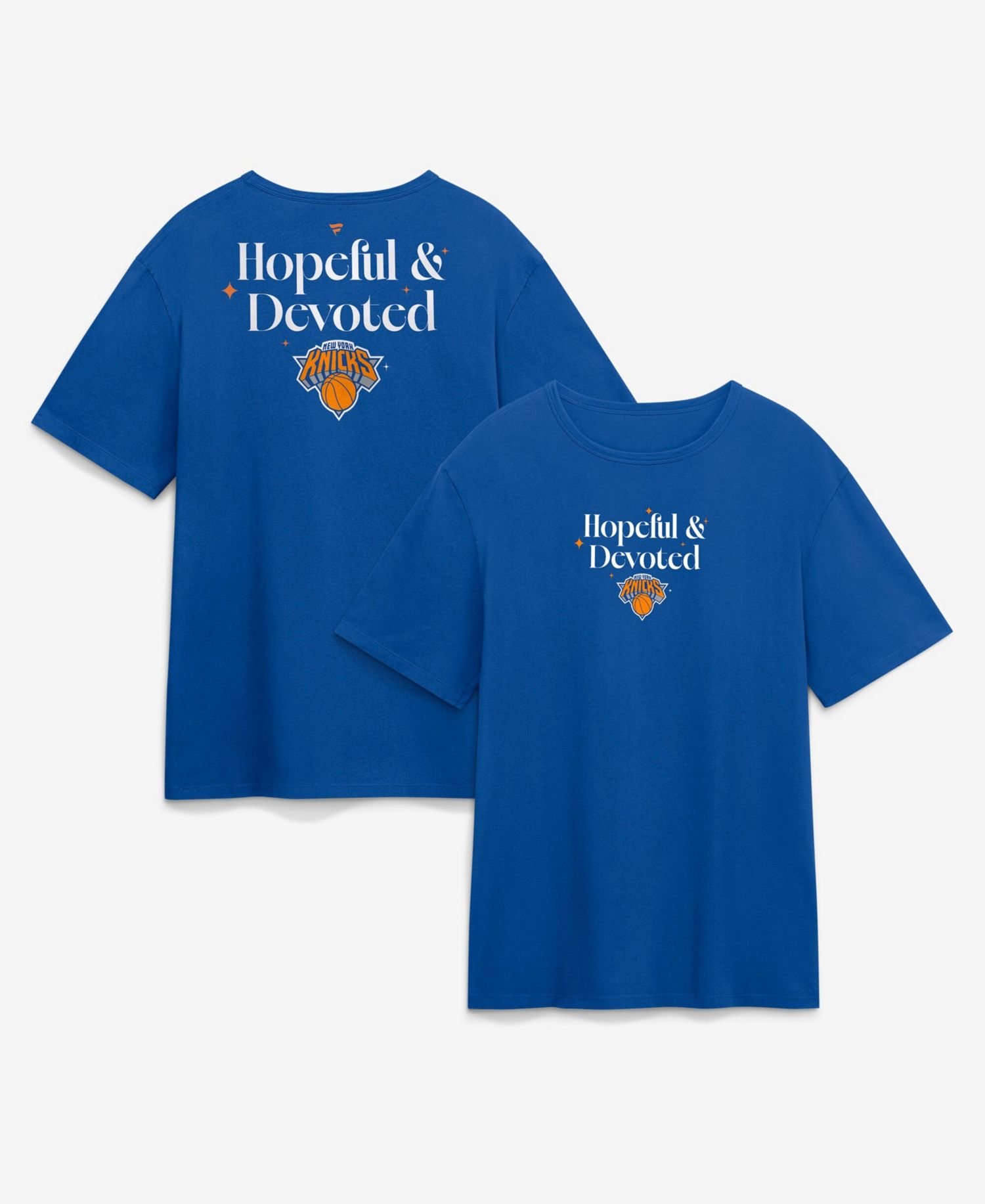 Men's Blue New York Knicks Hopeful Devoted Legacy Cotton T-Shirt
