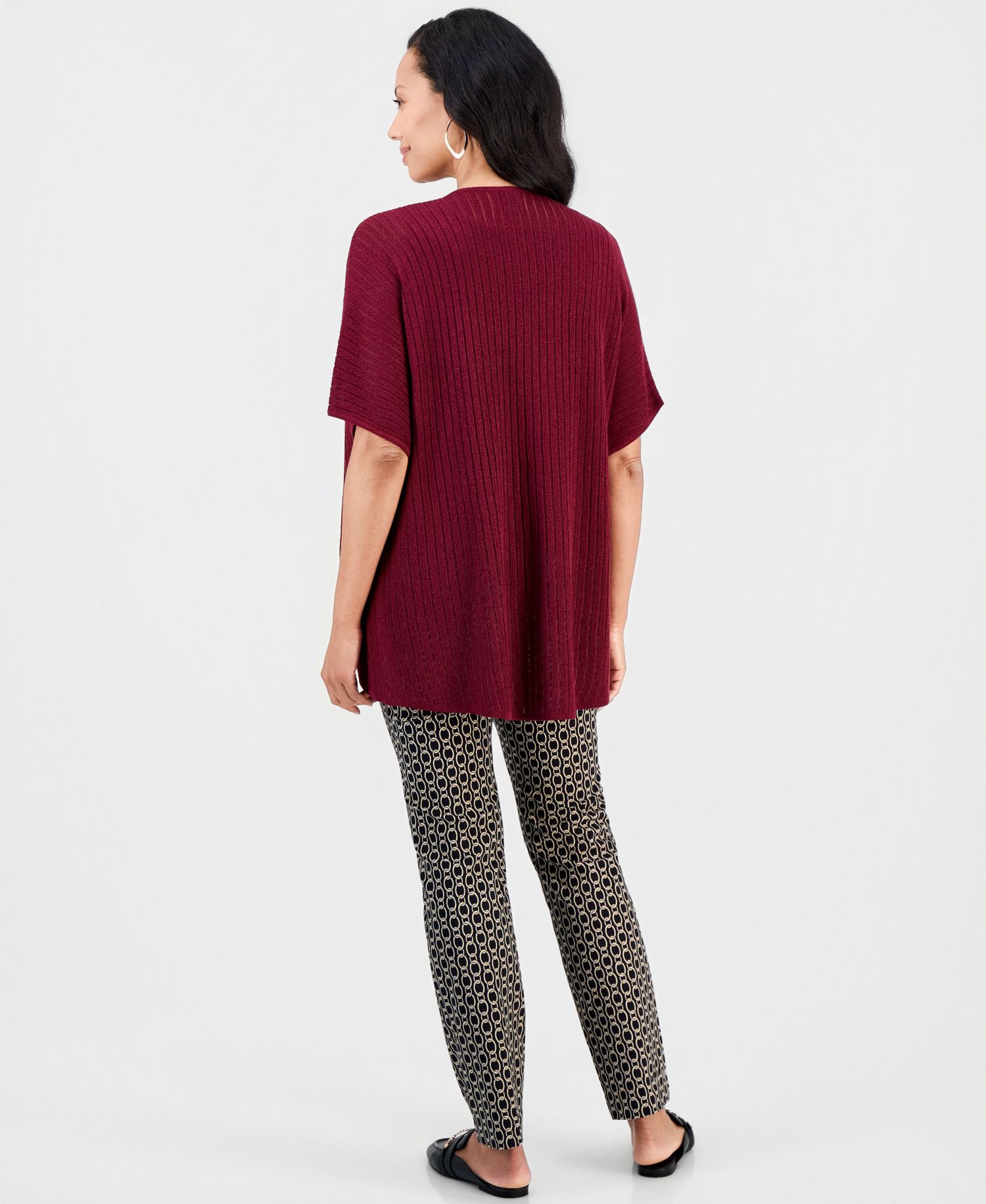 Women's Sparkle Pointelle Sweater Tank Top