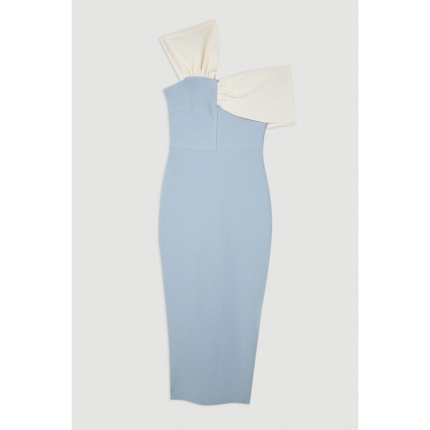 Women's Asymmetric Strap Knit Midi Dress