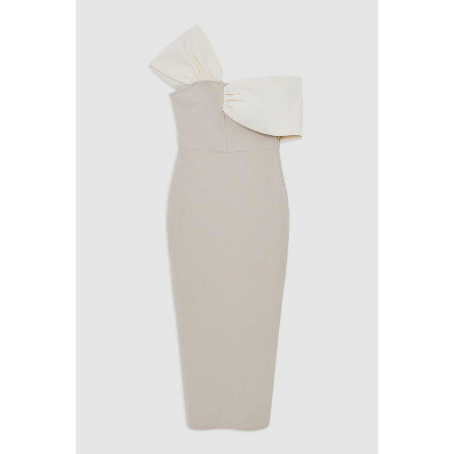 Women's Asymmetric Neckline Midi Dress