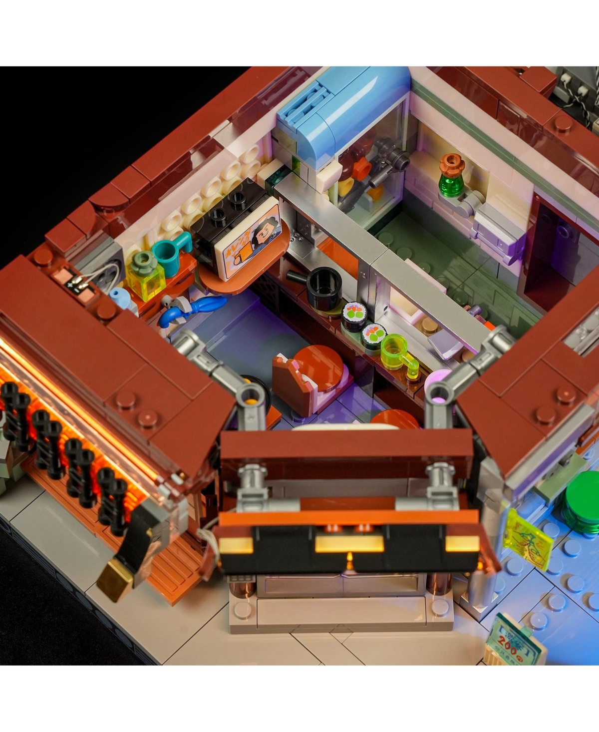 Lumibricks Cyberpunk Japanese Izakaya Neon City Future Pub Led Light Model Set