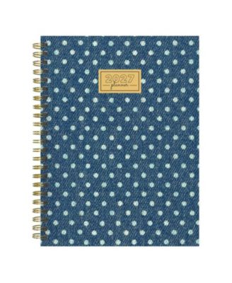 2027 Denim Dots Medium Weekly Monthly Planner