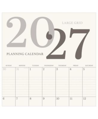 2027 Simple Aesthetic Grid Wall Calendar