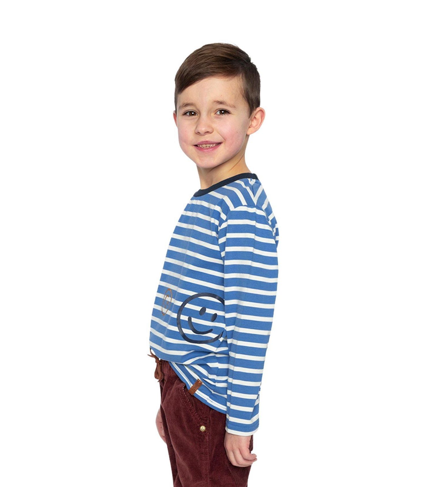 Little and Big Boy 6- 12 Long Sleeve T-Shirt Stripes