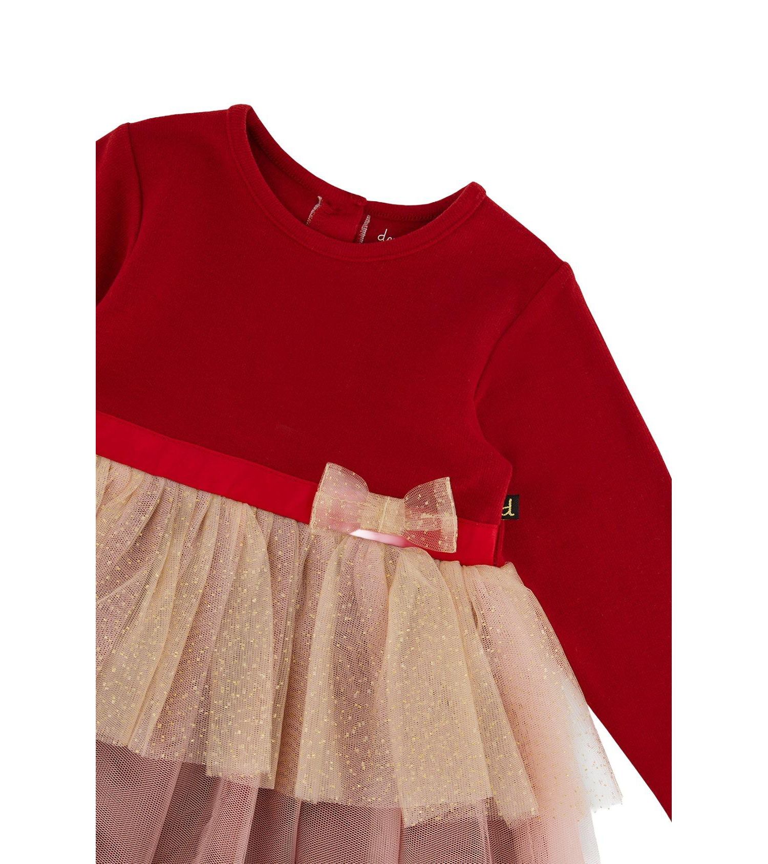 Baby Girls (3M-24M) Bi-Material Glitter Skirt Dress