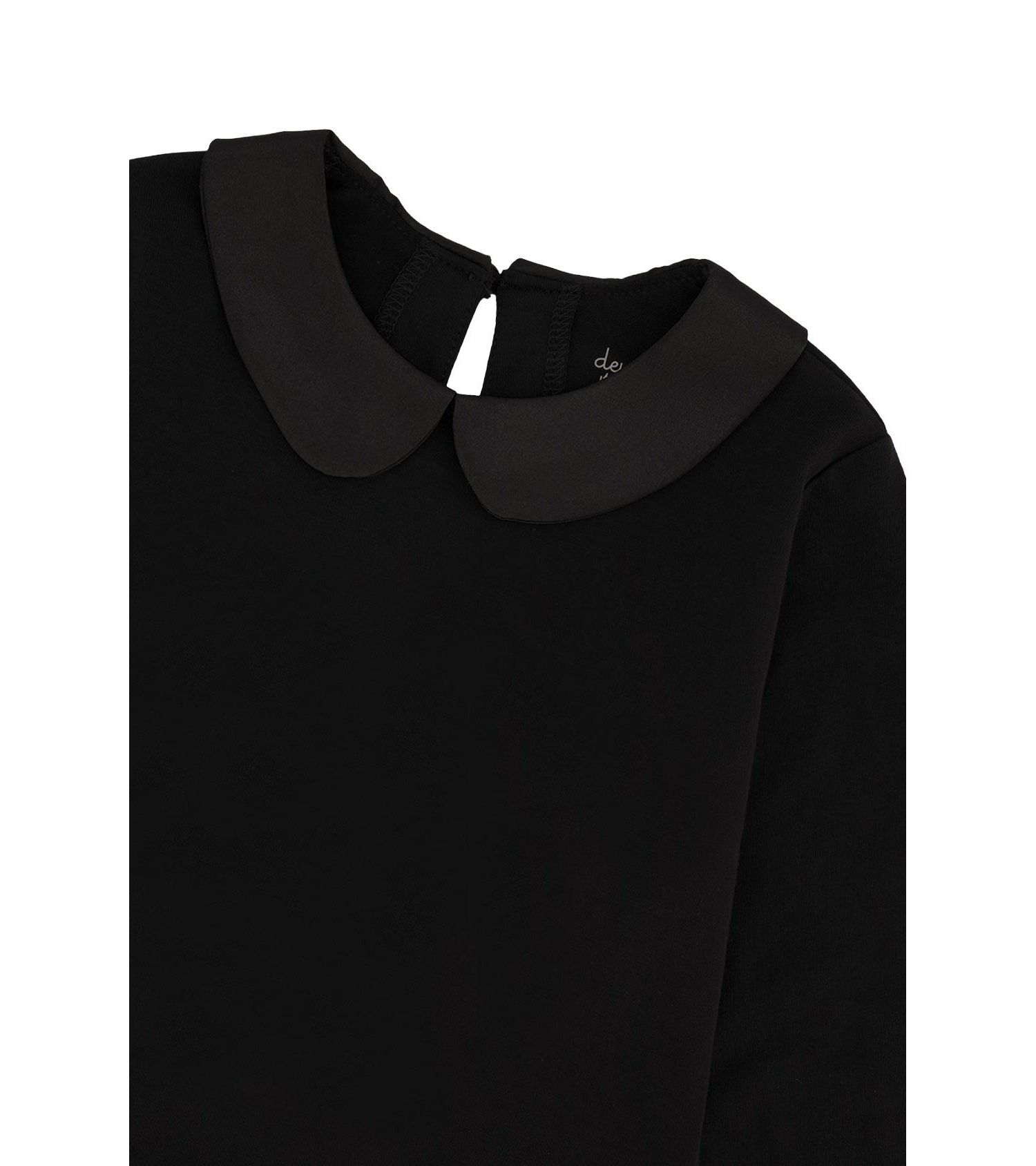 Little and Big Girl 6 -14 Organic Cotton T-Shirt with Peter Pan Collar