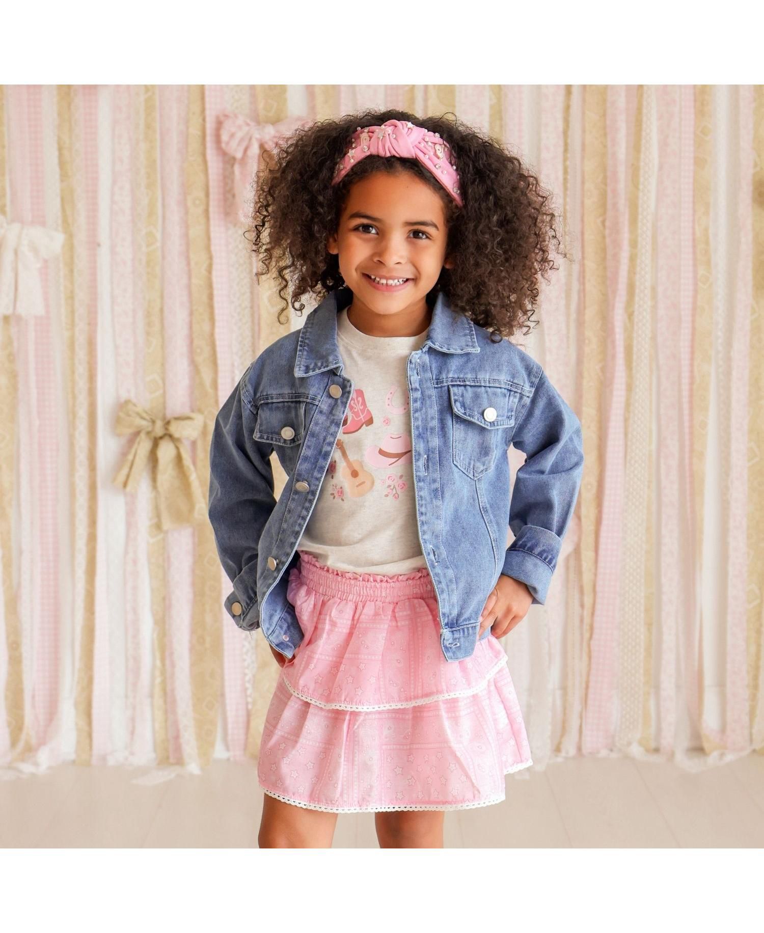 Little Girls 5-8 Western Girlie Short Sleeve T-Shirt