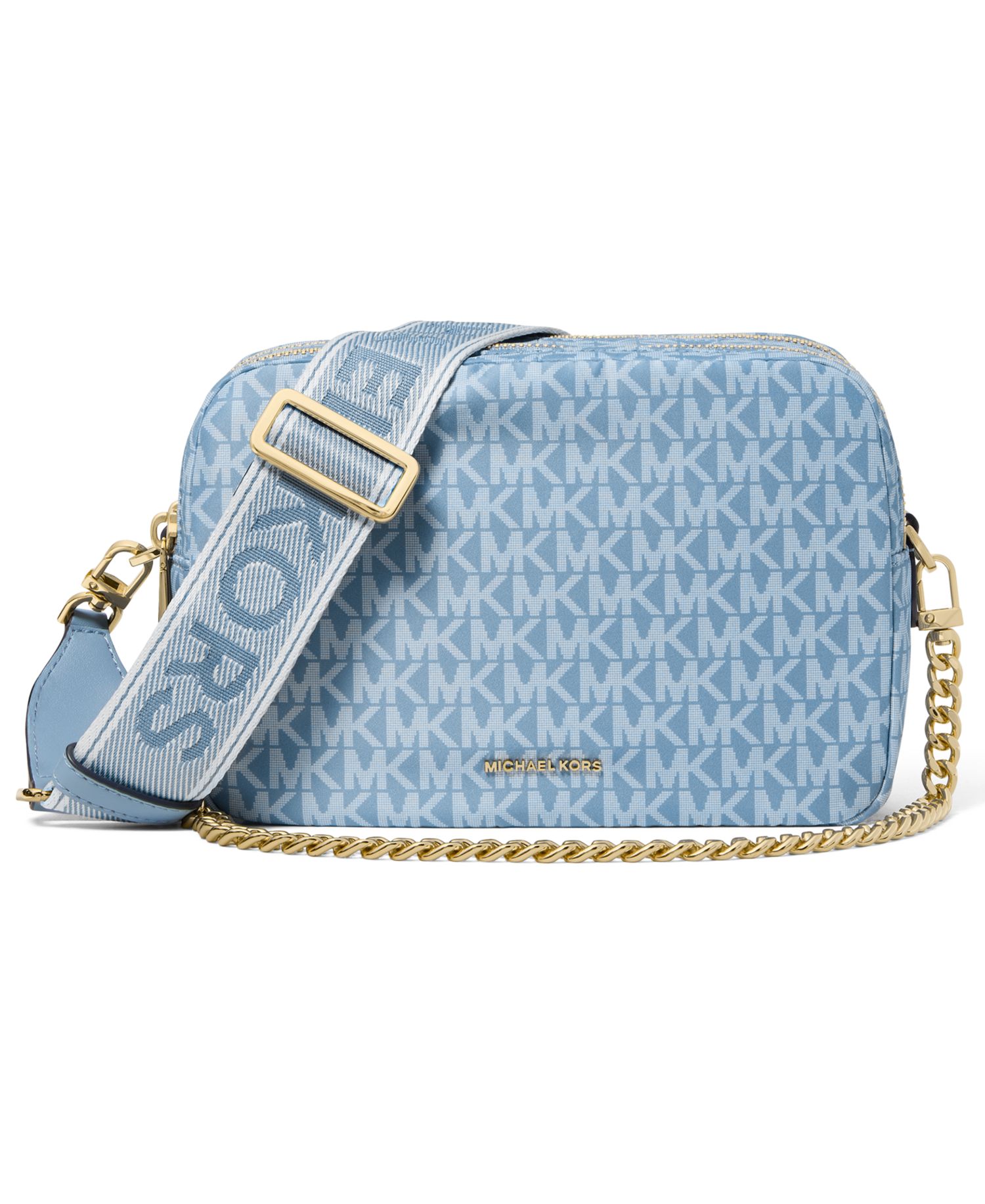 MICHAEL Bryant Medium Double Zip Chain Camera Crossbody Handbag