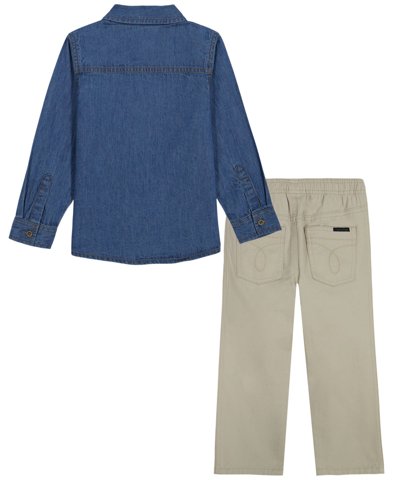Boys' 2T-7 Long-Sleeve Shirt and Pants, 2-Piece Set