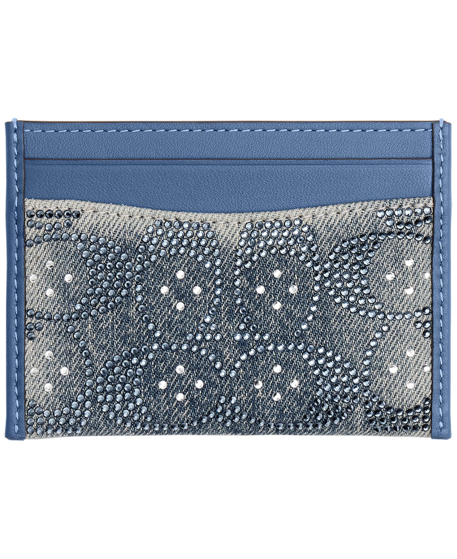 Essential Crystal Denim Signature Card Case